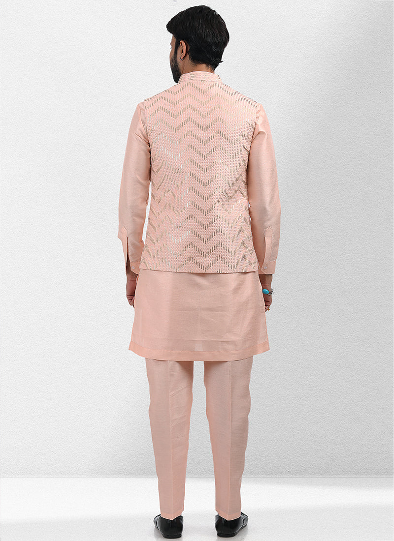 Authentic Ethnic art silk Premium Kurta Pajama | Handcrafted with Intricate Details for Timeless Appeal