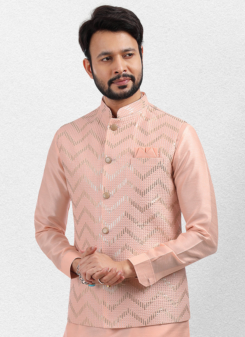Authentic Ethnic art silk Premium Kurta Pajama | Handcrafted with Intricate Details for Timeless Appeal