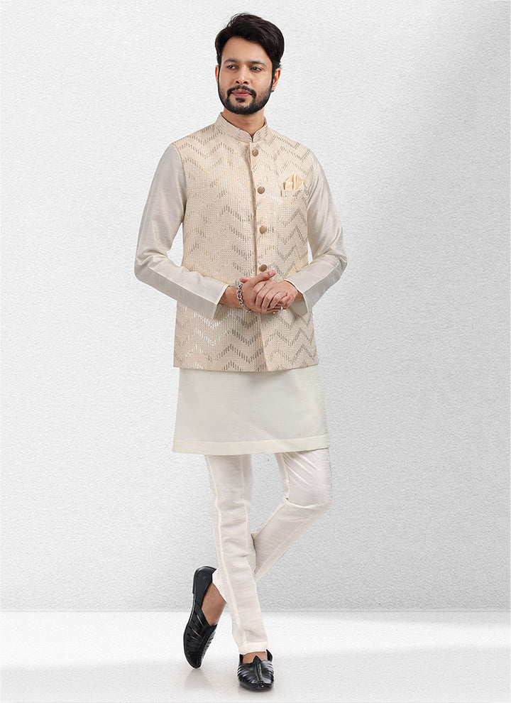 Authentic Ethnic art silk Premium Kurta Pajama | Handcrafted with Intricate Details for Timeless Appeal