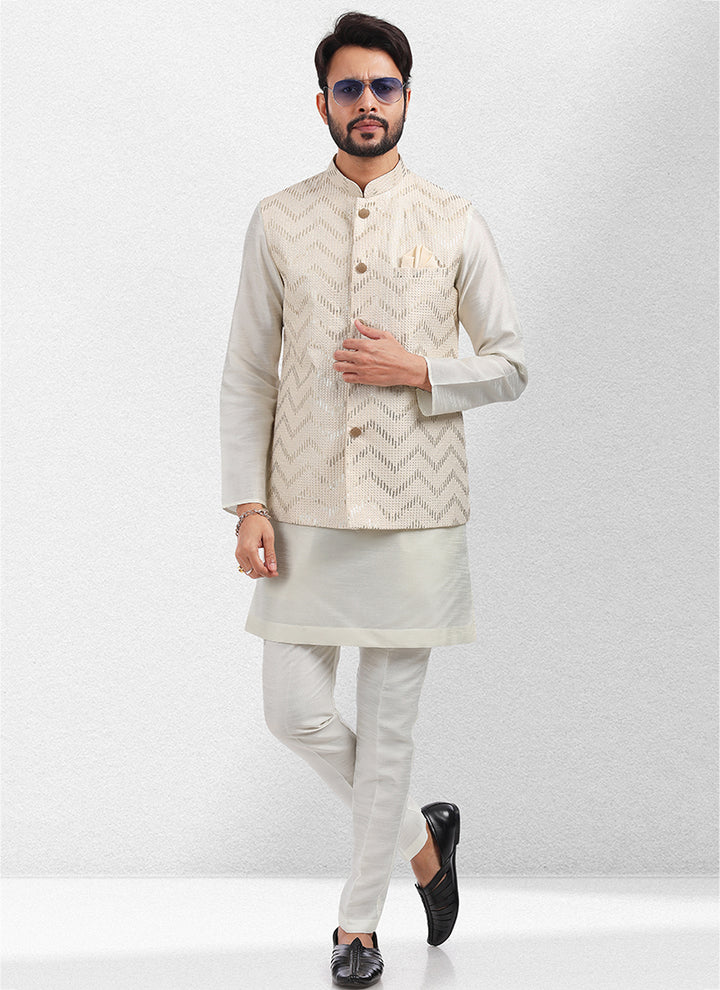 Authentic Ethnic art silk Premium Kurta Pajama | Handcrafted with Intricate Details for Timeless Appeal