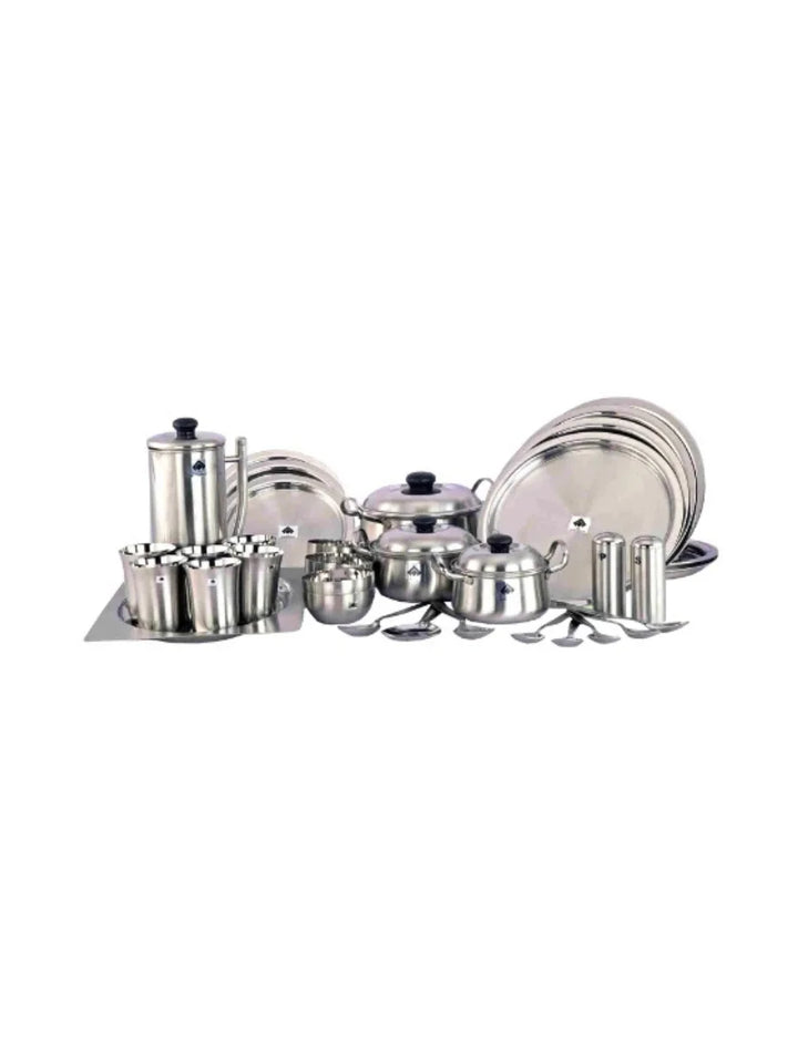 Odyssey 46 Pc Dinner Set | Matt Finish Steel Dinnerware for Family