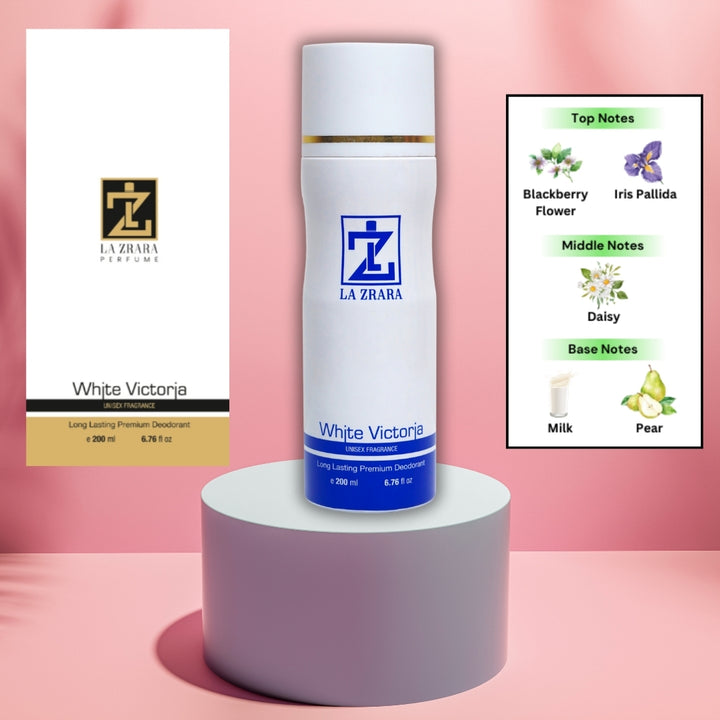 Premium White Victoria Deodorant | 100ML Unisex with Lasting Odor Control
