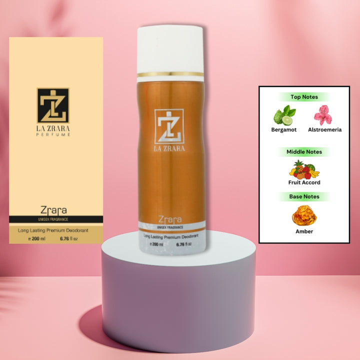 Zrara Unisex Fragrance Deodorant | 100ml Freshness, Confidence, & Protection