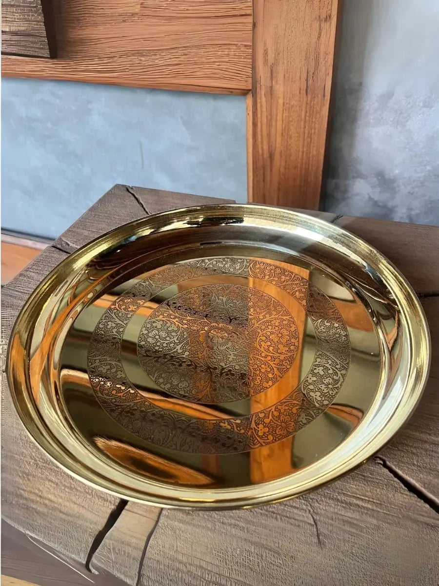 Pooja Thali Set | Brass Ritual Plate 13 Inch