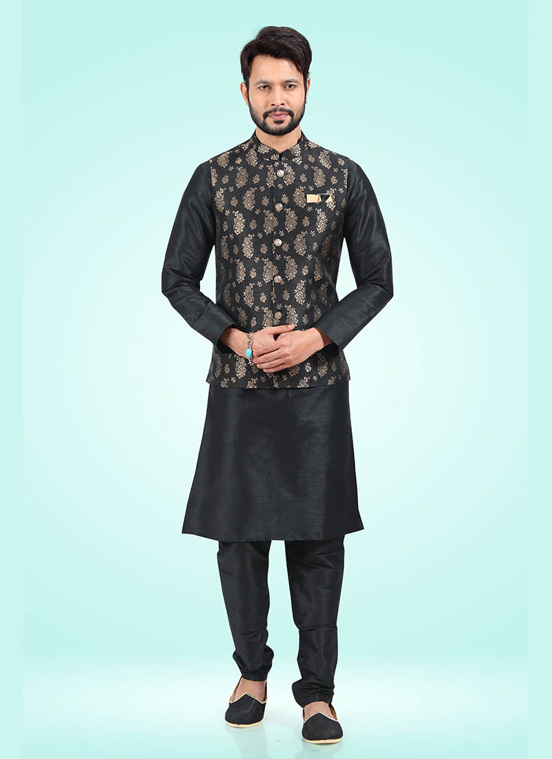 Cultural Fusion banarasi silk Premium Kurta Pajama | Luxury Attire for Weddings & Special Moments