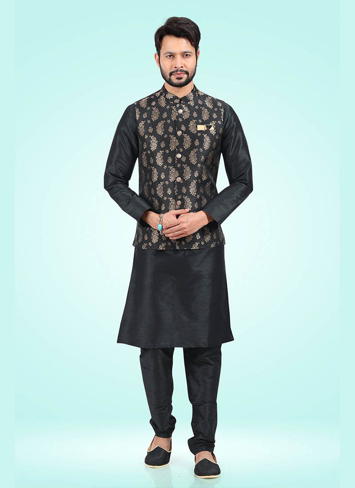 Cultural Fusion banarasi silk Premium Kurta Pajama | Luxury Attire for Weddings & Special Moments