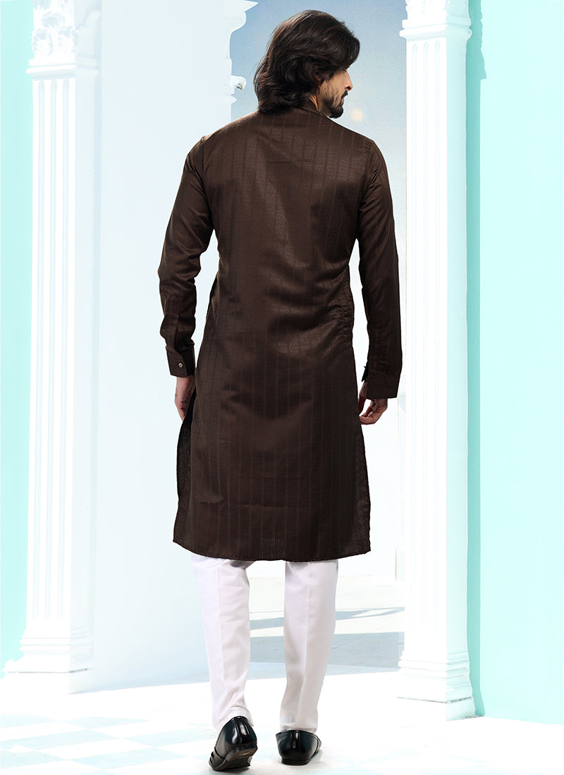 Handwoven Artisanal silk Premium Kurta Pajama | A Must-Have for Exclusive Festive Wardrobes