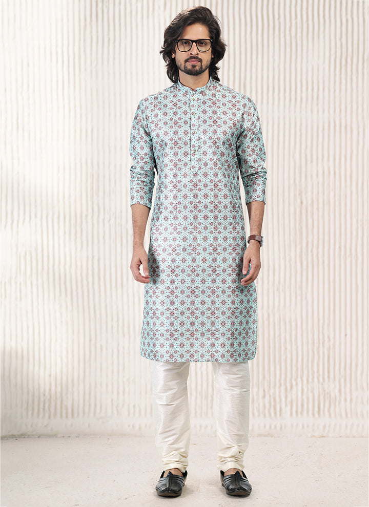 Opulent Grand banarasi silk Premium Kurta Pajama | Handcrafted with Intricate Details for Timeless Appeal