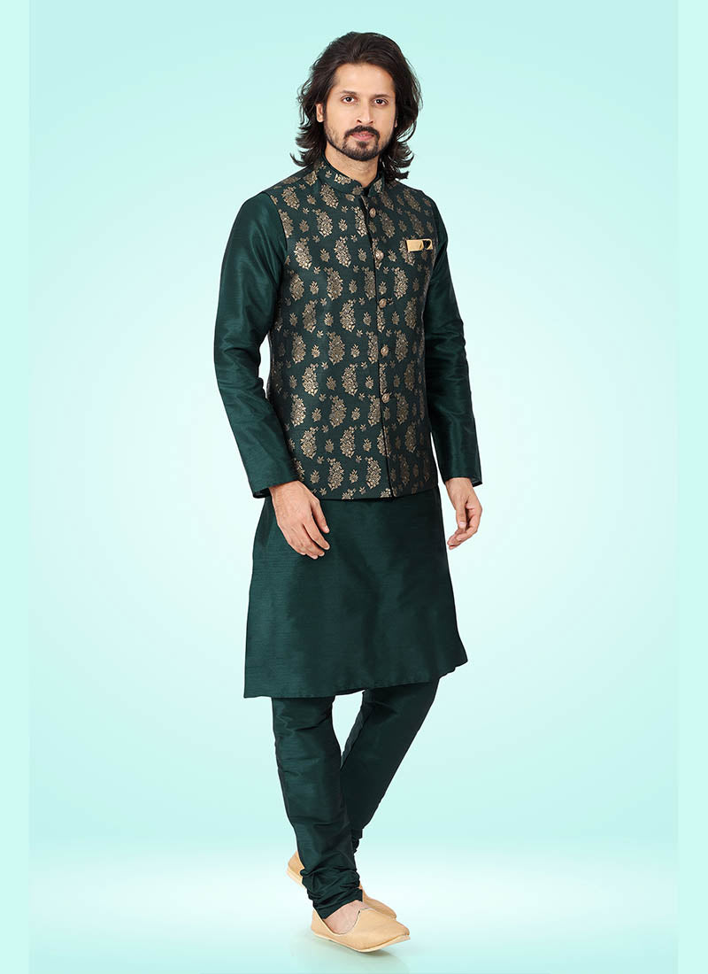 Cultural Fusion banarasi silk Premium Kurta Pajama | Luxury Attire for Weddings & Special Moments