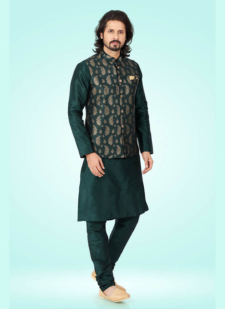 Cultural Fusion banarasi silk Premium Kurta Pajama | Luxury Attire for Weddings & Special Moments
