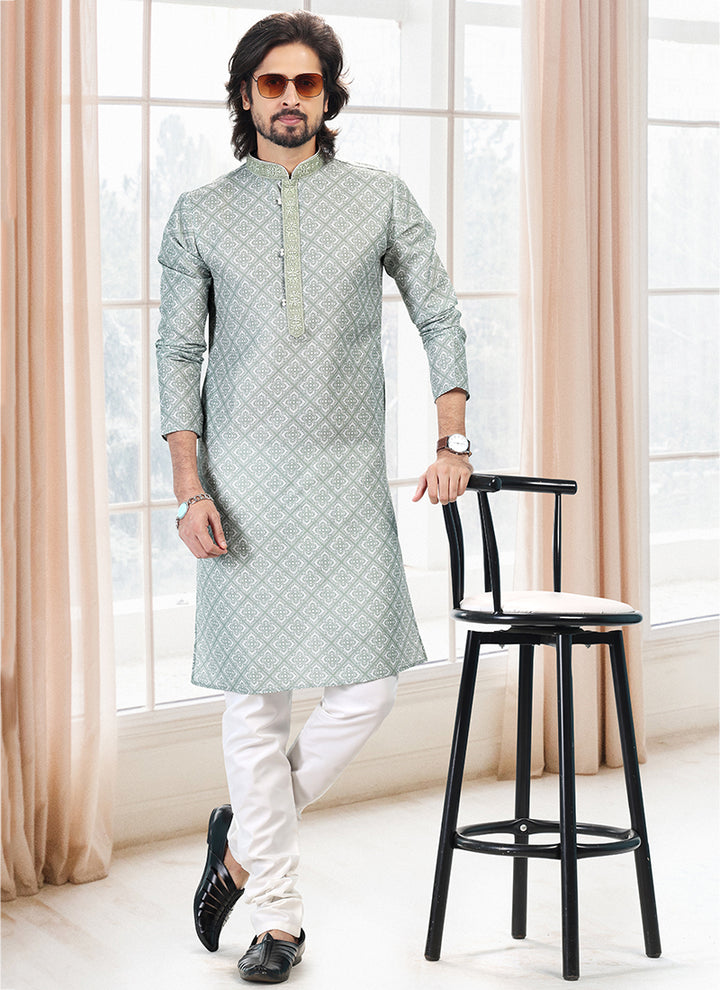 Charismatic Fashion cotton Premium Kurta Pajama | Enriched with Fine Embroidery & Graceful Aesthetic