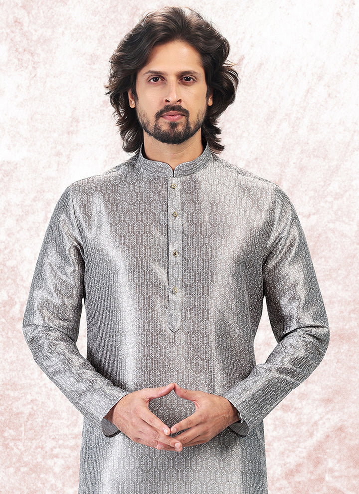 Charismatic Fashion banarasi silk Premium Kurta Pajama | Luxury Attire for Weddings & Special Moments