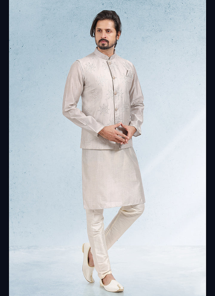 Traditional Elegant banarasi silk Premium Kurta Pajama | Luxury Attire for Weddings & Special Moments