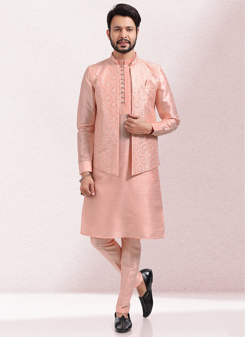 Luxurious Handcrafted art silk Premium Kurta Pajama | Designed to Elevate Your Style for Cultural Events