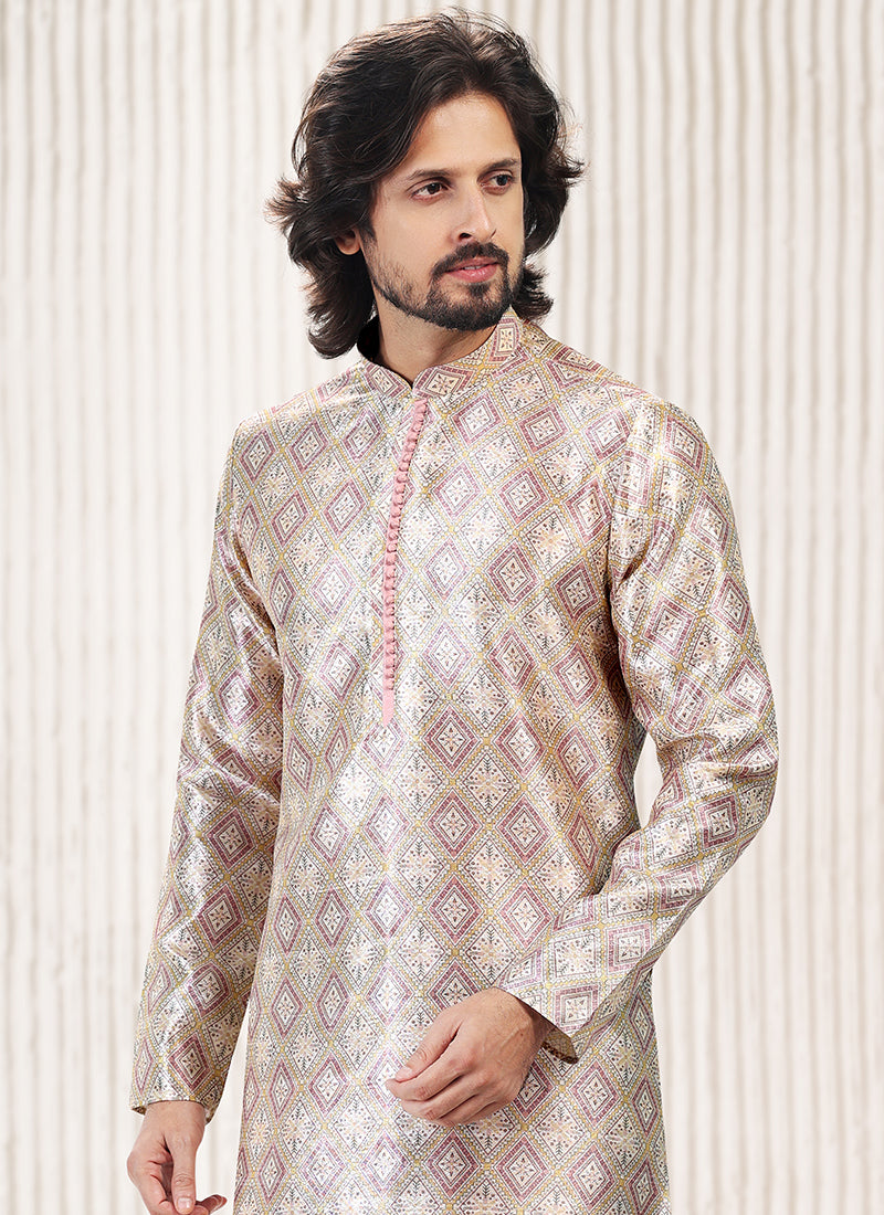 Timeless Elegant banarasi silk Premium Kurta Pajama | Intricately Crafted for Cultural & Festive Excellence