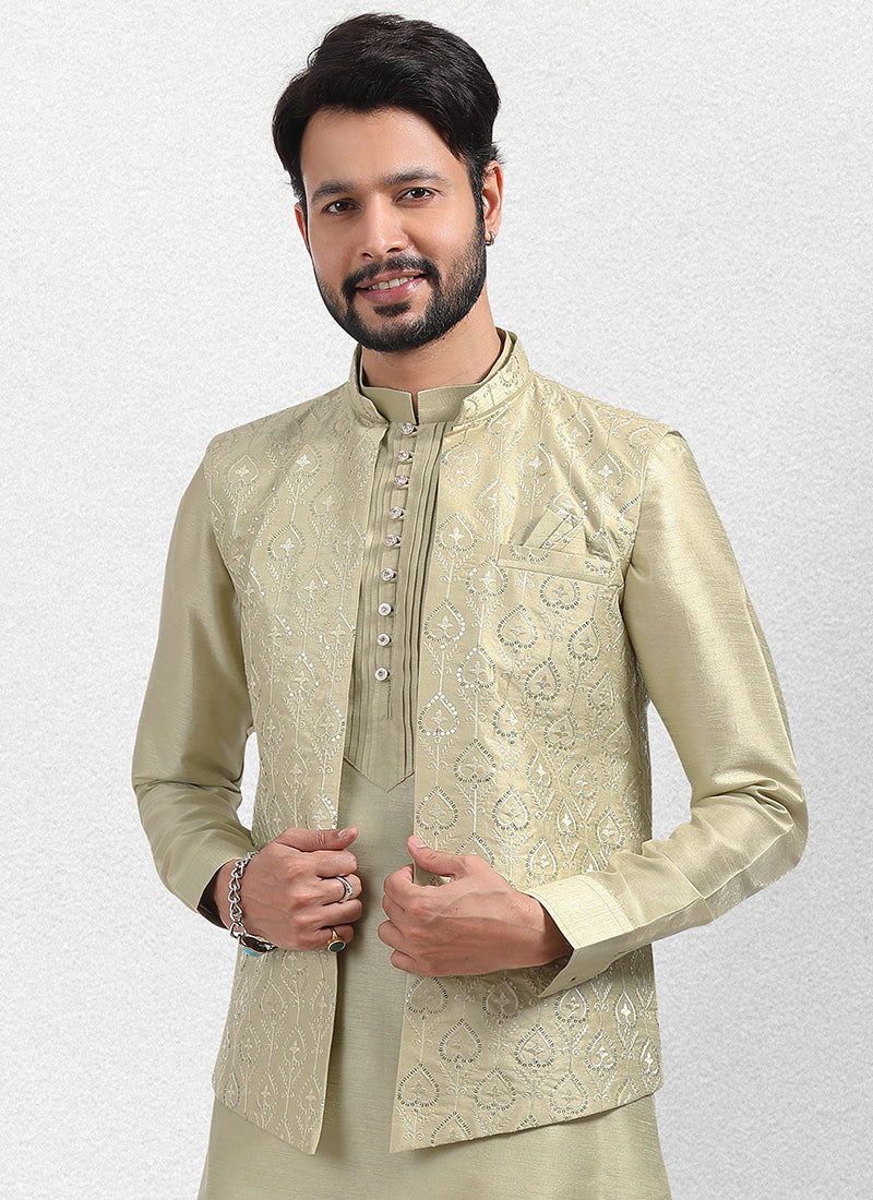 Luxurious Handcrafted art silk Premium Kurta Pajama | Designed to Elevate Your Style for Cultural Events