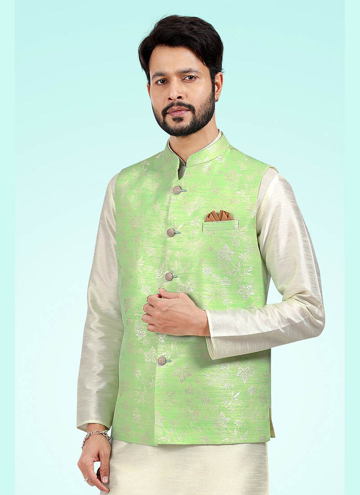 Timeless Elegant banarasi silk Premium Kurta Pajama | Designed for Those Who Appreciate True Craftsmanship