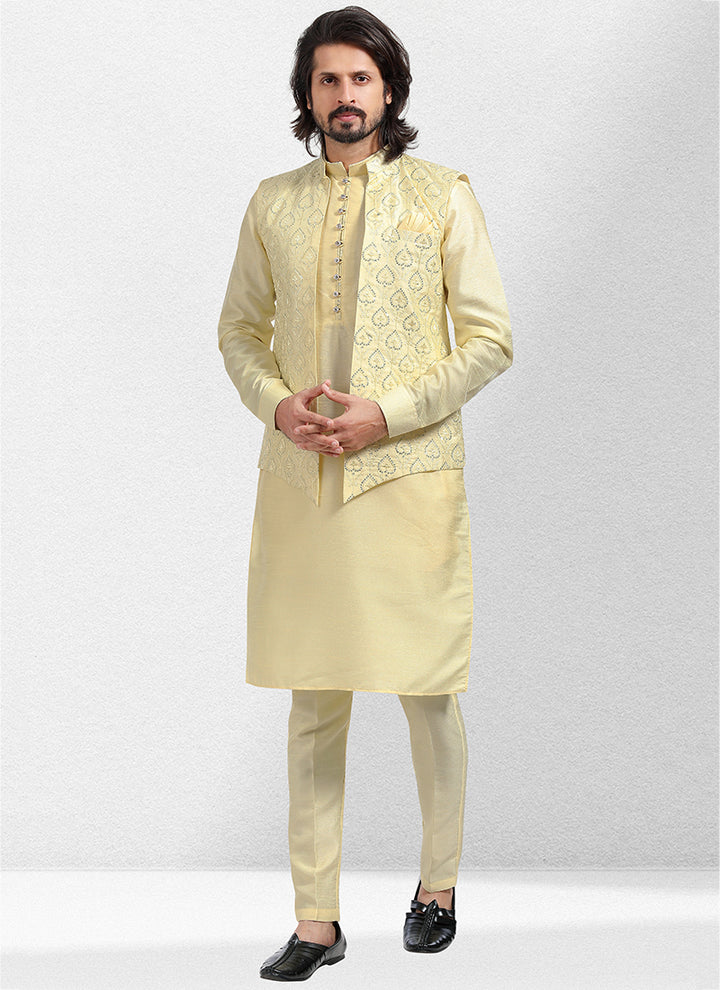 Luxurious Handcrafted art silk Premium Kurta Pajama | Designed to Elevate Your Style for Cultural Events