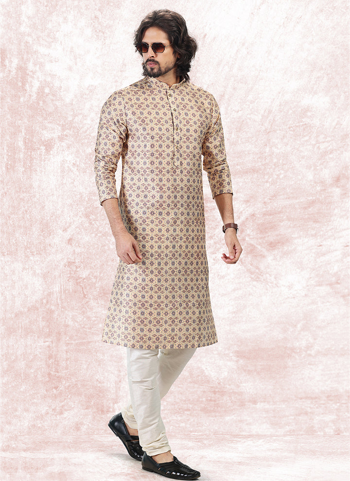 Opulent Grand banarasi silk Premium Kurta Pajama | Handcrafted with Intricate Details for Timeless Appeal