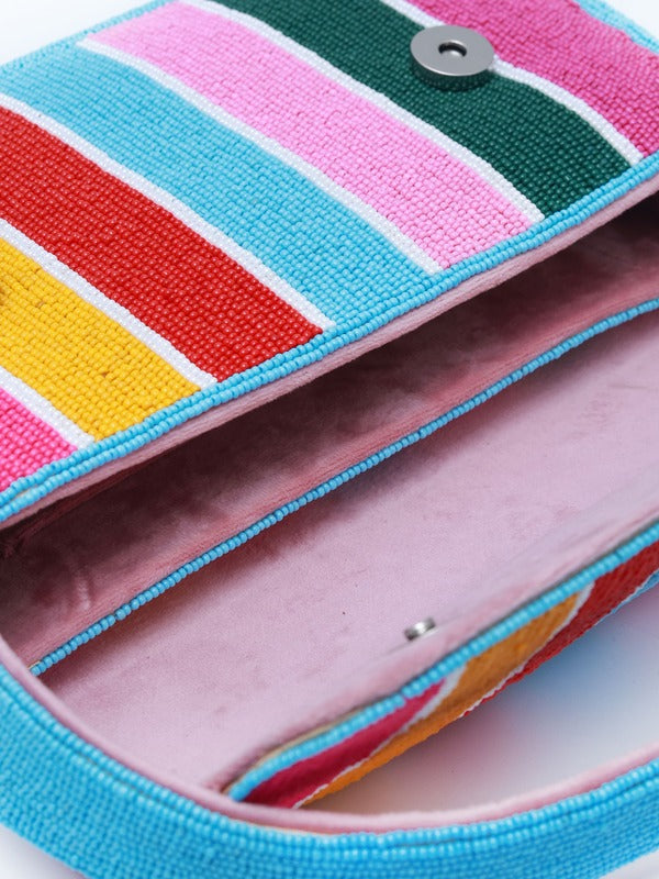 Stripe Multicolor Baguette Bag | Stylish Handbag Collection