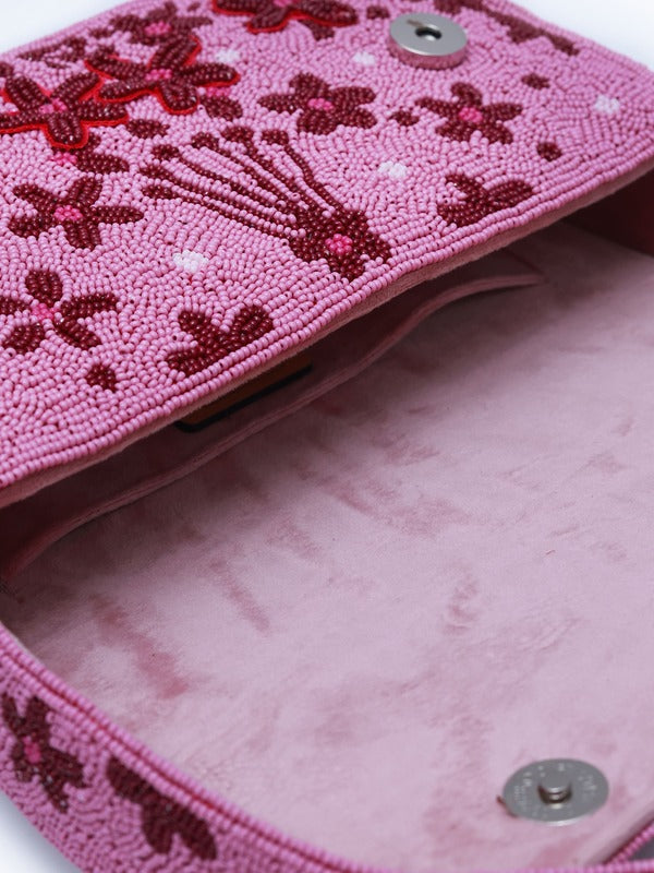 Orchid Baguette Bag with Handle | High-End Fashion Accessory