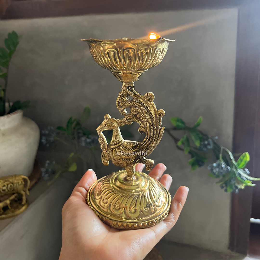 Arpan Dipak | Traditional Brass Oil Lamp for Pooja Rituals