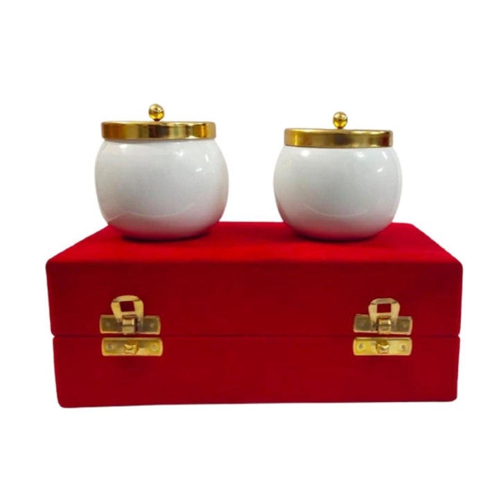 Multipurpose Dry Fruit Jar Gift Set | Elegant Velvet Box Container