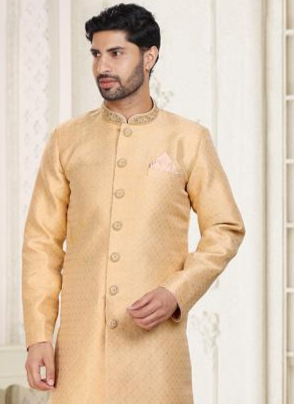 Beige Designer Indo Western | Fusion of Tradition & Modern Style