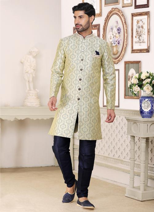 Trendy Light Green Indo Western | Classic Look for Grand Occasions