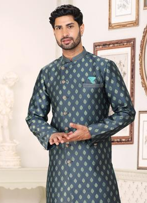 Stylish Teal Blue Indo Western | Grand Outfit for Festive Occasions