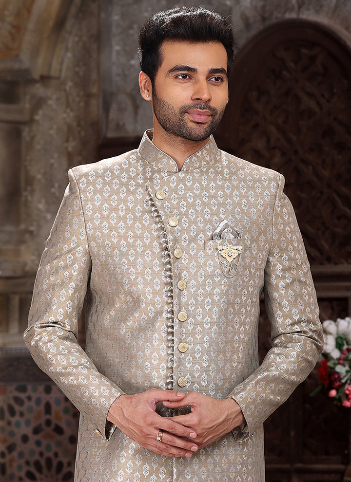 Modern Light Gray Indo western | Perfect Party Wear with a Traditional Touch