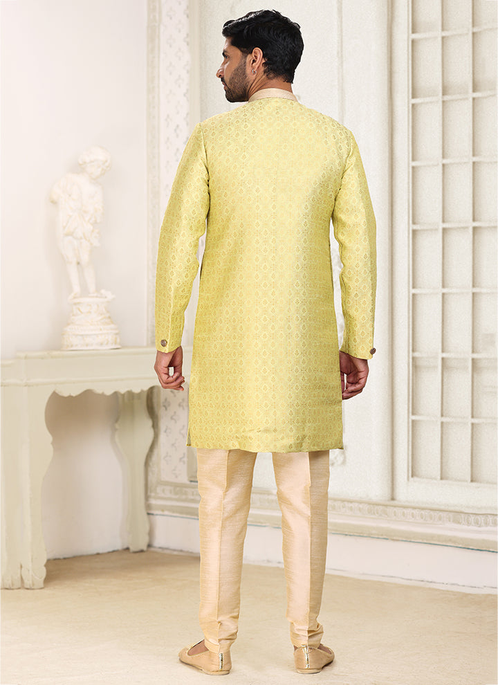 Stunning Banarasi Silk Indowestern Outfit | Luxurious Look for Weddings & Festive Events