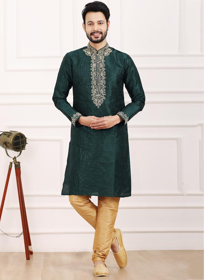 Grand Banarasi Silk Kurta Pajama | Handcrafted Ethnic Wear for Celebrations