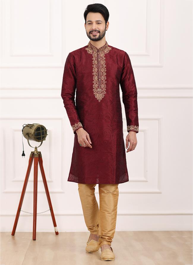 Grand Banarasi Silk Kurta Pajama | Handcrafted Ethnic Wear for Celebrations