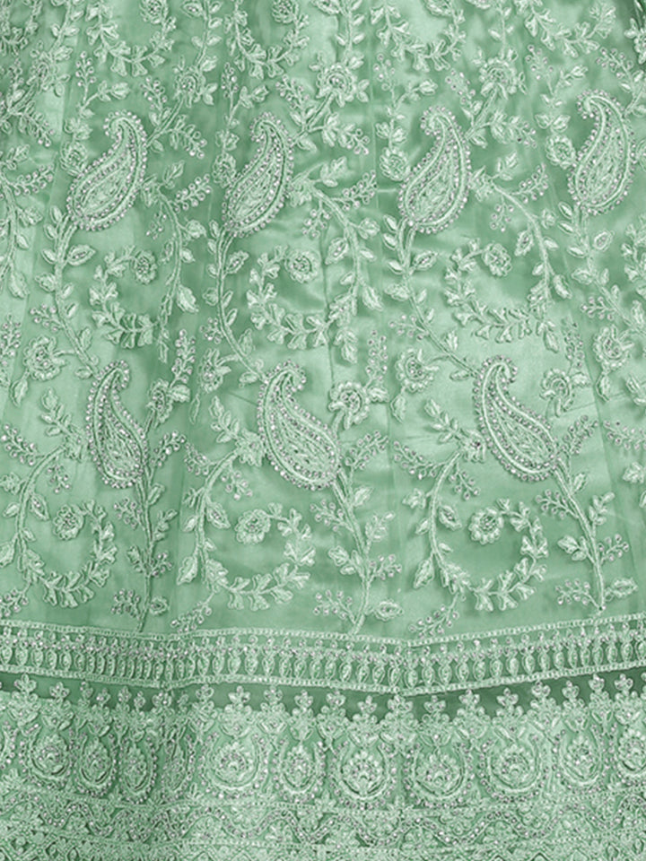 Embroidered Soft Net Lehenga Choli with Dupatta | Wedding Lehenga for Women