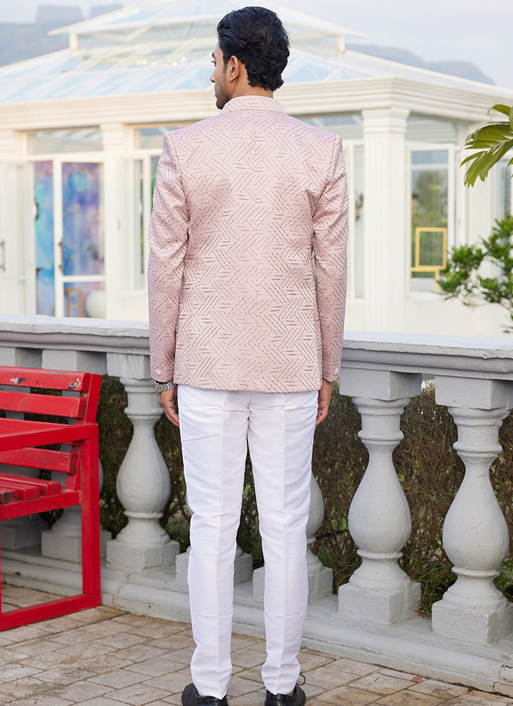 Art Silk Onion Pink Readymade Jodhpuri | Traditional Attire for Special Occasions