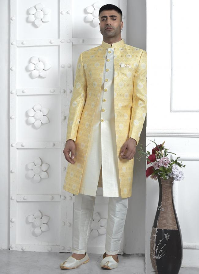 Yellow Luxurious Indo Western Outfit | Grand Celebration Attire