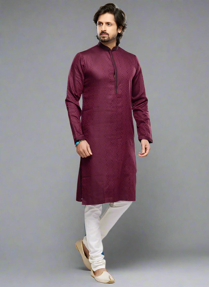 Stylish Men's Kurta Pajama Thread Work | Indian Ethnic Outfit