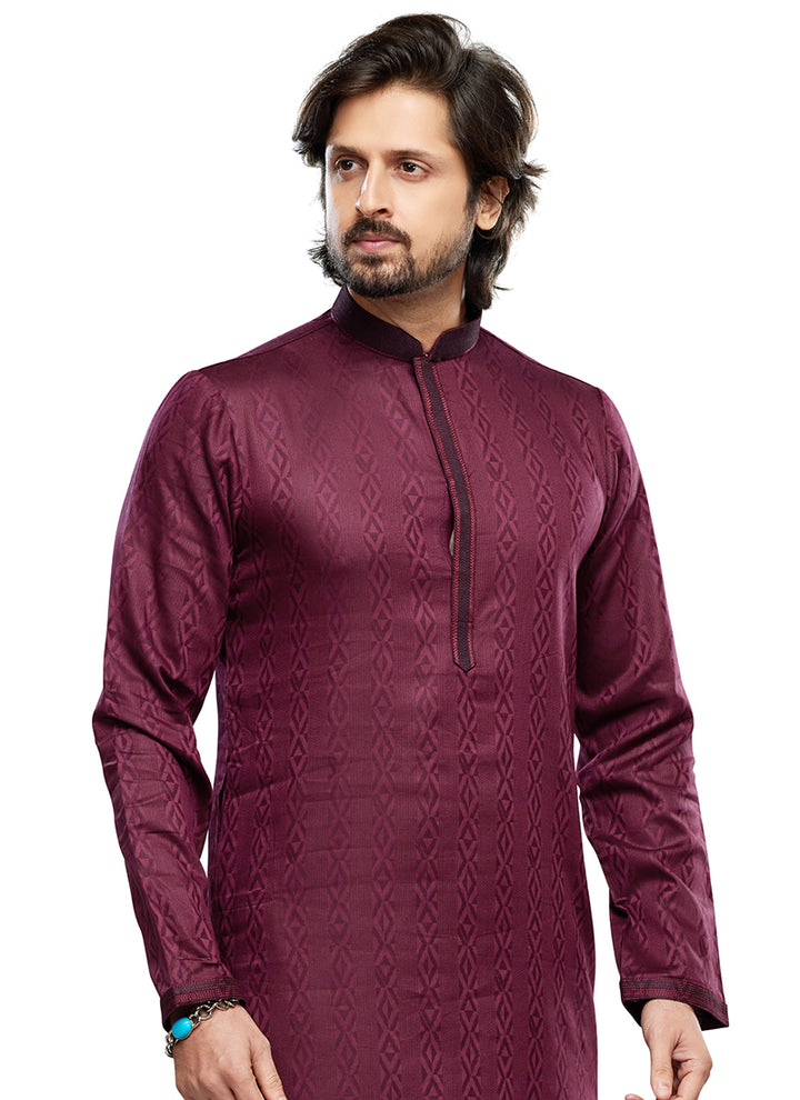 Stylish Men's Kurta Pajama Thread Work | Indian Ethnic Outfit