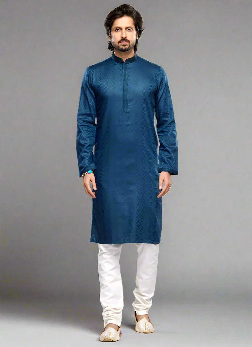 Stylish Men's Kurta Pajama Thread Work | Indian Ethnic Outfit
