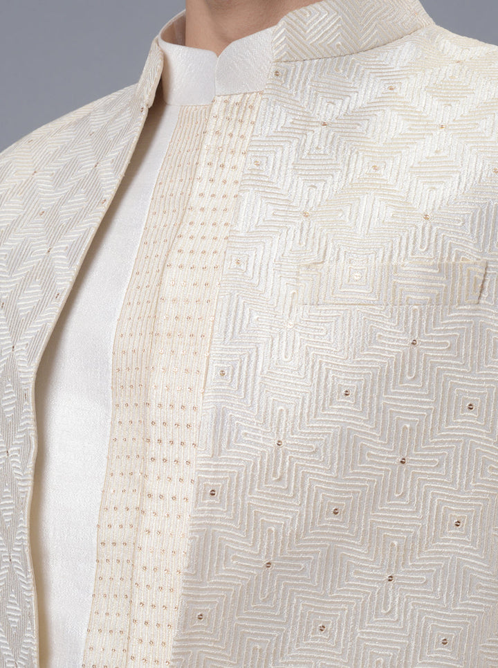 Stylish cream Indowestern, ethnic wear for men’s events
