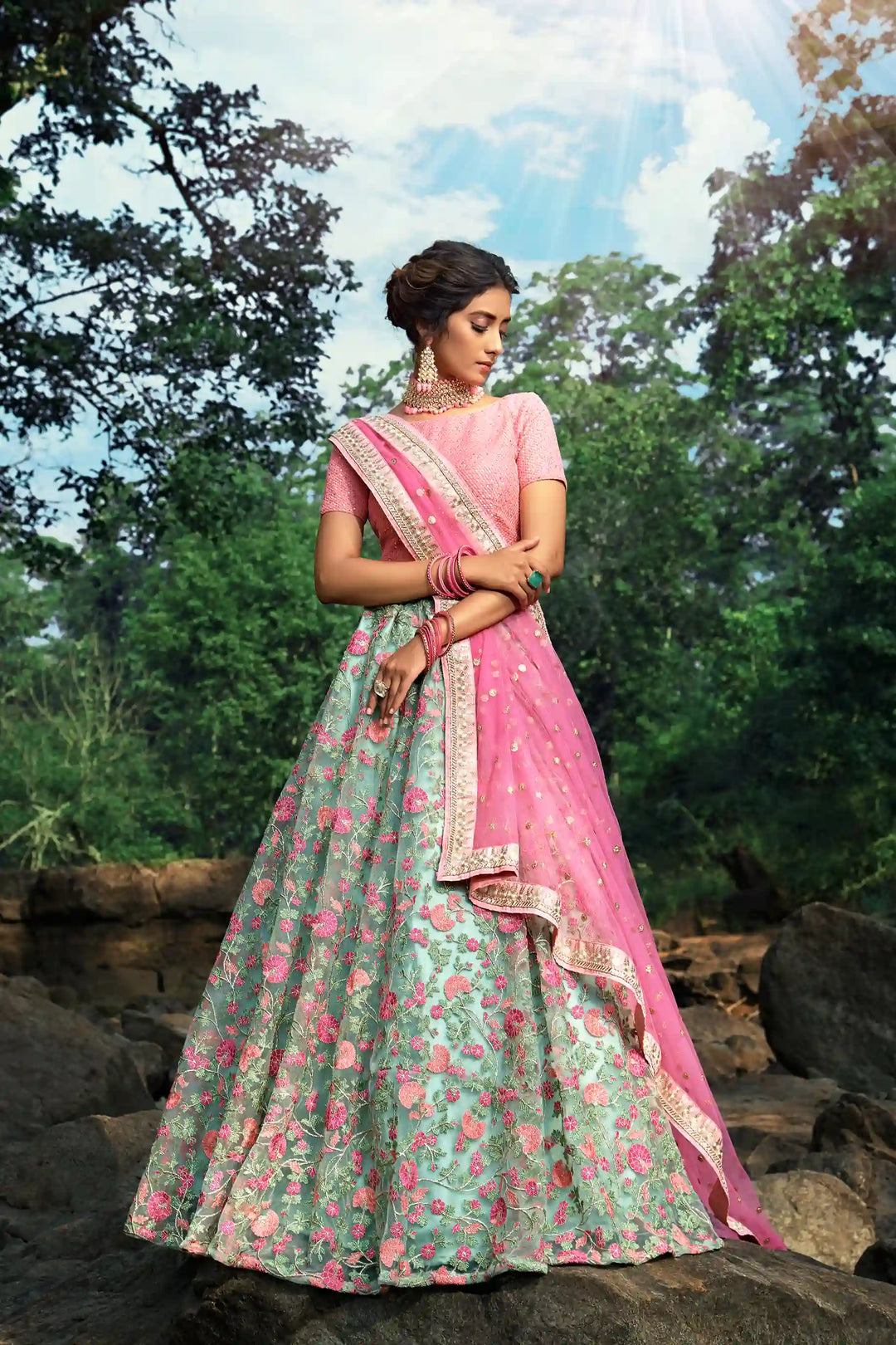 Radiant Soft Net Lehenga Set | Perfect for Celebrations & Festive Events