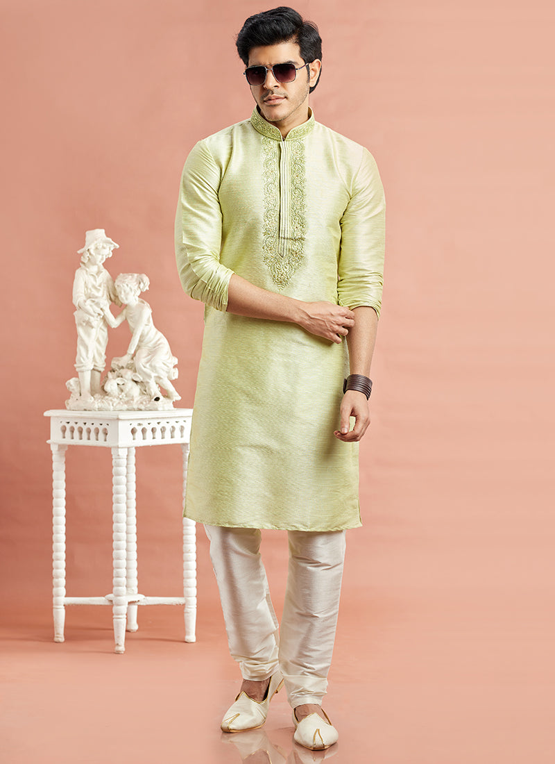 Traditional Banarasi Kurta Pajama | Machine Embroidery Festival Wear