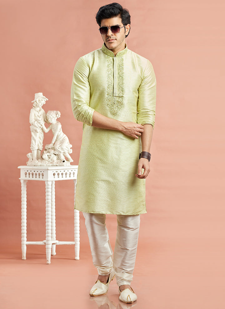 Traditional Banarasi Kurta Pajama | Machine Embroidery Festival Wear