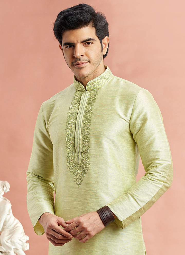 Traditional Banarasi Kurta Pajama | Machine Embroidery Festival Wear