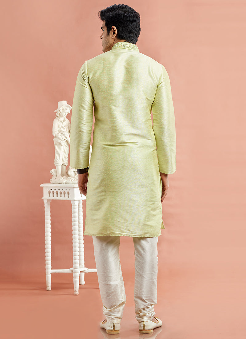 Traditional Banarasi Kurta Pajama | Machine Embroidery Festival Wear