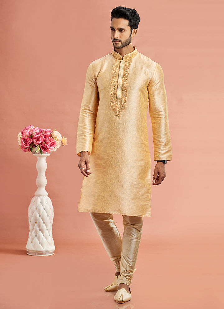Traditional Banarasi Kurta Pajama | Machine Embroidery Festival Wear