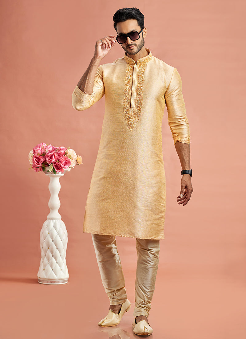Traditional Banarasi Kurta Pajama | Machine Embroidery Festival Wear