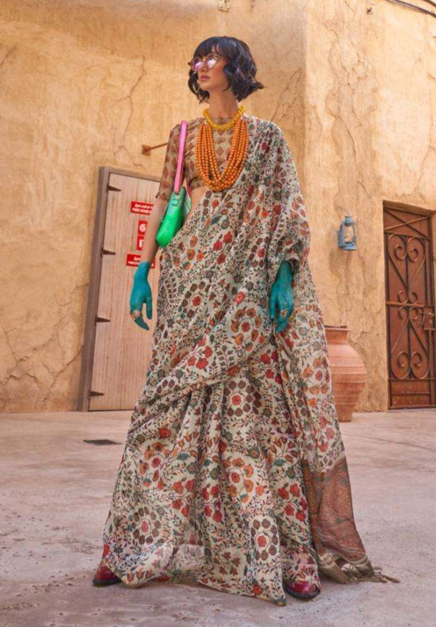 Lightweight Zari Tissue Sadi | Designer Saree for Parties & Functions