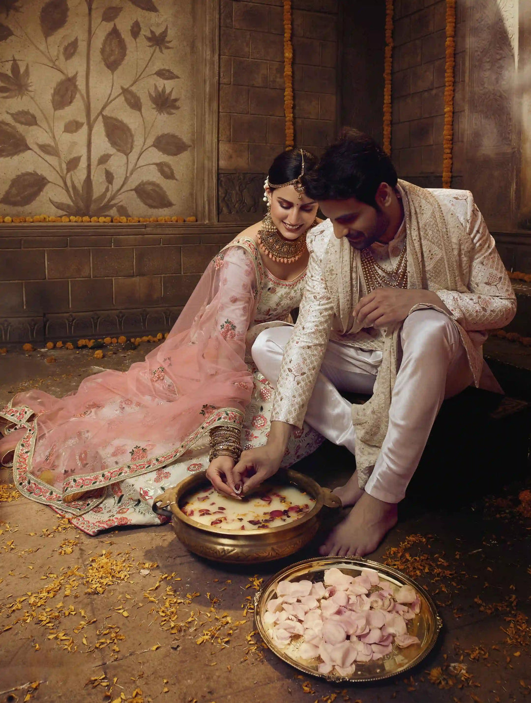 Elegant Bridal Lehenga Choli | Off-White Georgette with Matching Dupatta